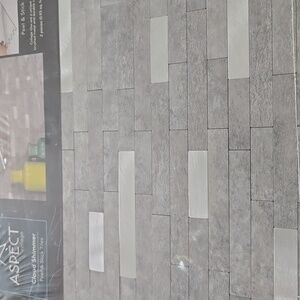 Aspect Collage Cloud Shimmer Peel Stick Tiles Gray Silver For Backsplash Or Wall